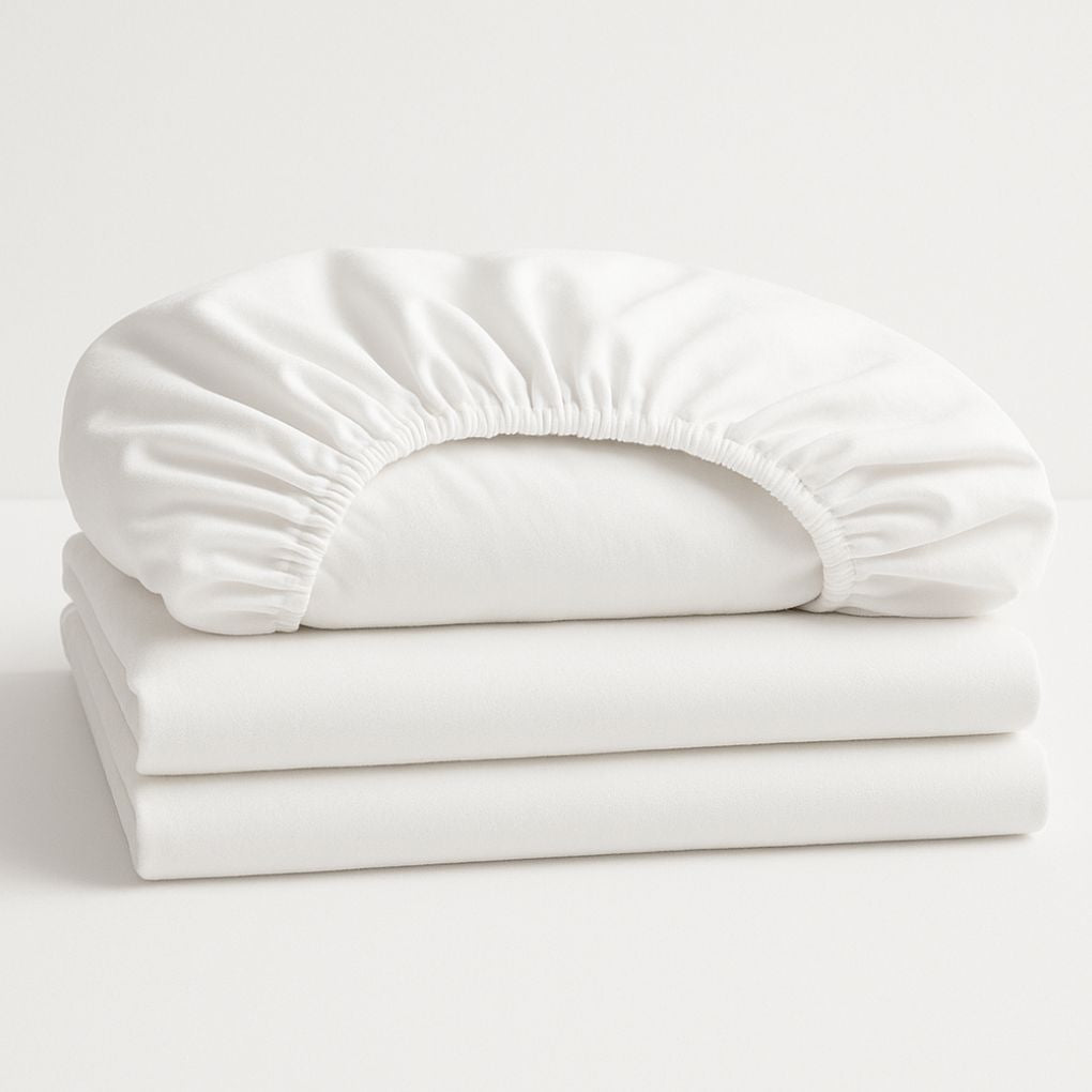 White Cloud 100% Organic Cotton Bedsheet Set | Fitted, Flat & Pillowcases | Luxury Bedding Australia – Kottonk®