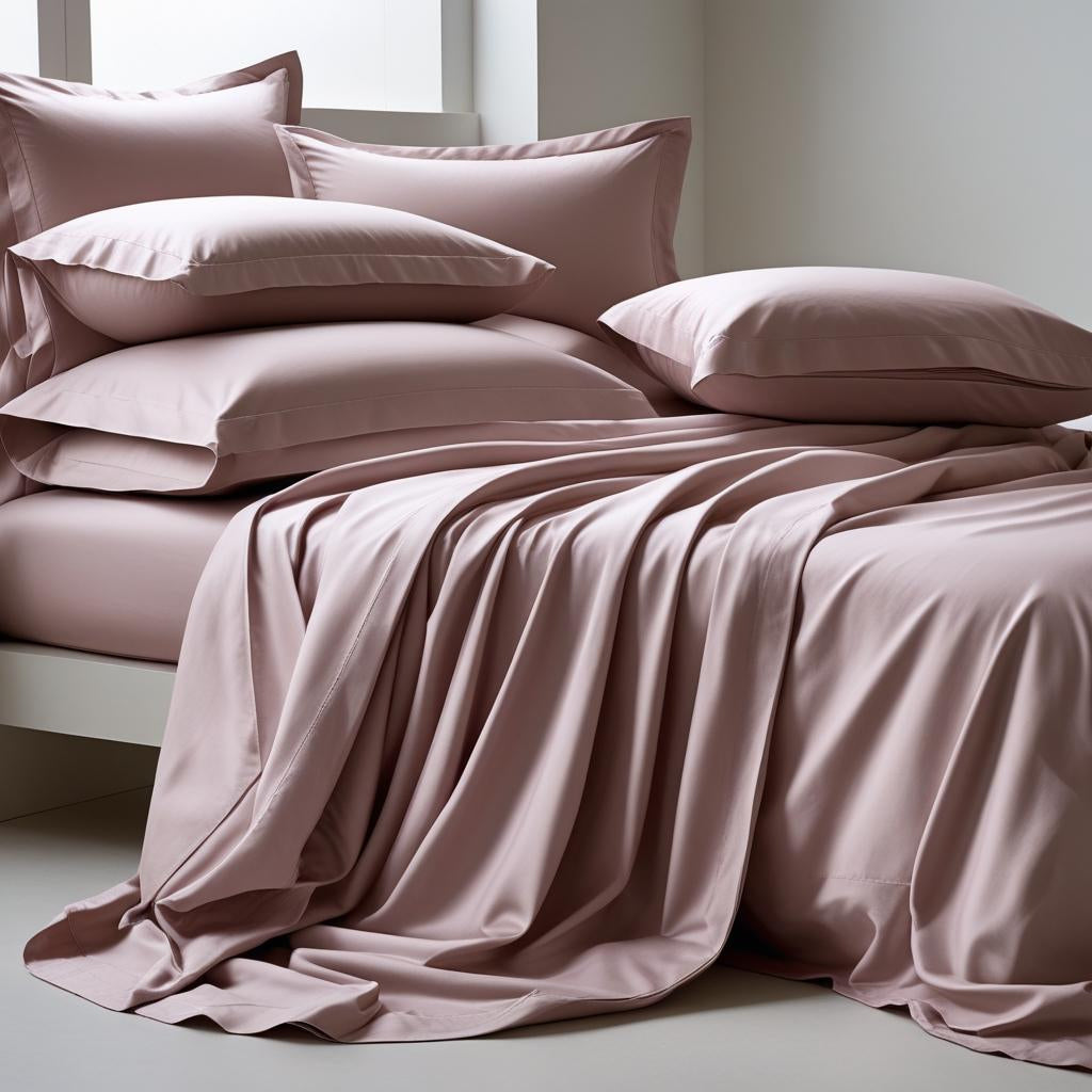 Pink Blush Dusk 100% Organic Cotton Bedsheet Set | Fitted, Flat & Pillowcases | Luxury Bedding Australia – Kottonk®