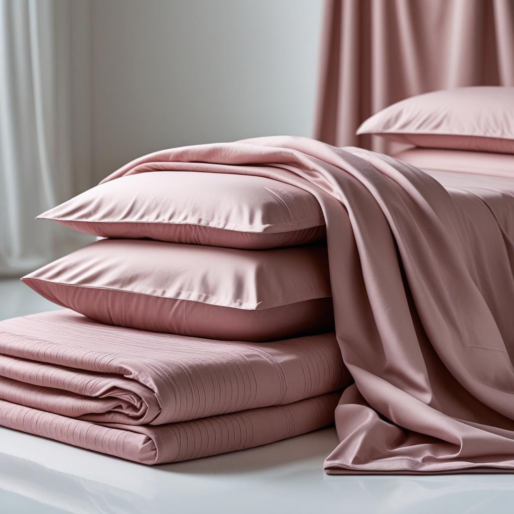 Pink Blush Dusk 100% Organic Cotton Bedsheet Set | Fitted, Flat & Pillowcases | Luxury Bedding Australia – Kottonk®